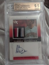 Adam Dunn  2004 E-X Clearly Authentics Signature  BGS 9.5  10 Auto #'d 11/44