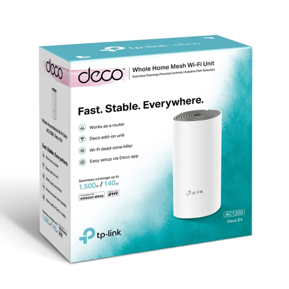 TP-Link AC1200 Mesh WiFi systemNew Retail, Deco_E4(1-Pack) New Retail (1 Pack) - Image 4 of 4