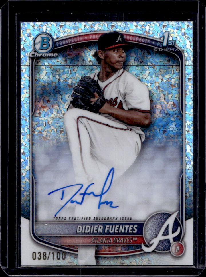2025 Bowman Didier Fuentes Chrome Auto Mini-Diamond Refractor 1st #38/100