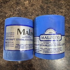 Malin Aviation Stainless Steel Aircraft Lock Safety Wire .032 Dia .025 Dia Lot