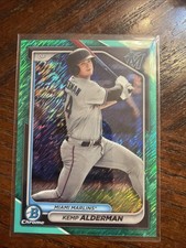 2024 Bowman Top Prospects - Kemp Alderman Aqua Shimmer Refractor  /125 Miami