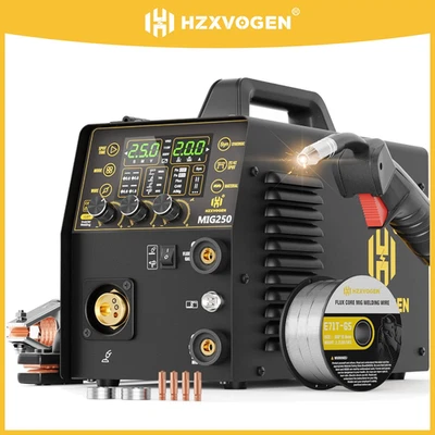 HZXVOGEN 6in1 MIG MAG Aluminium Schweißgerät 250A mit WIG MMA Punkt Schweissen