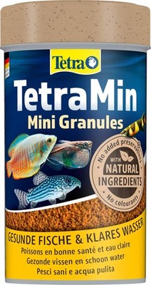TetraMin Mini Granules langsam sinkend Fischfutter 100ml-10l Dose