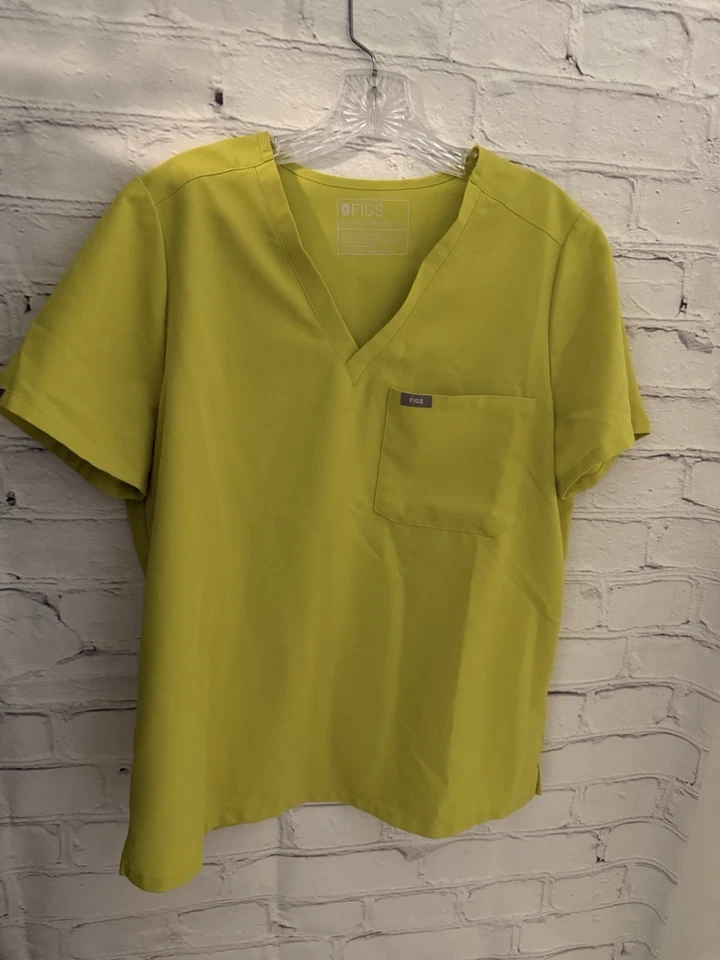 Blusa Médica Figs Technical Collection Limón Color Sólido Usada en Excelente Condición para Mujer L Foto 2 de 4