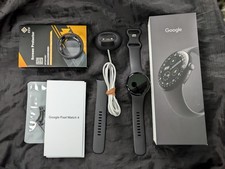 Google Pixel Watch 4 45mm (Bluetooth/WiFi) GA09958-US Obisdian & Extras