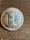 Civil War Confederate Block I Button Brass Back