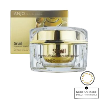 Anjo Premium Snail Repair Cream 50g Anti Aging Wrinkle  / Free Gift