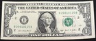 2021 New York $1 Bill January 15th 2001 Birthday/Anniversary Low Sum 10 Note — photo 1