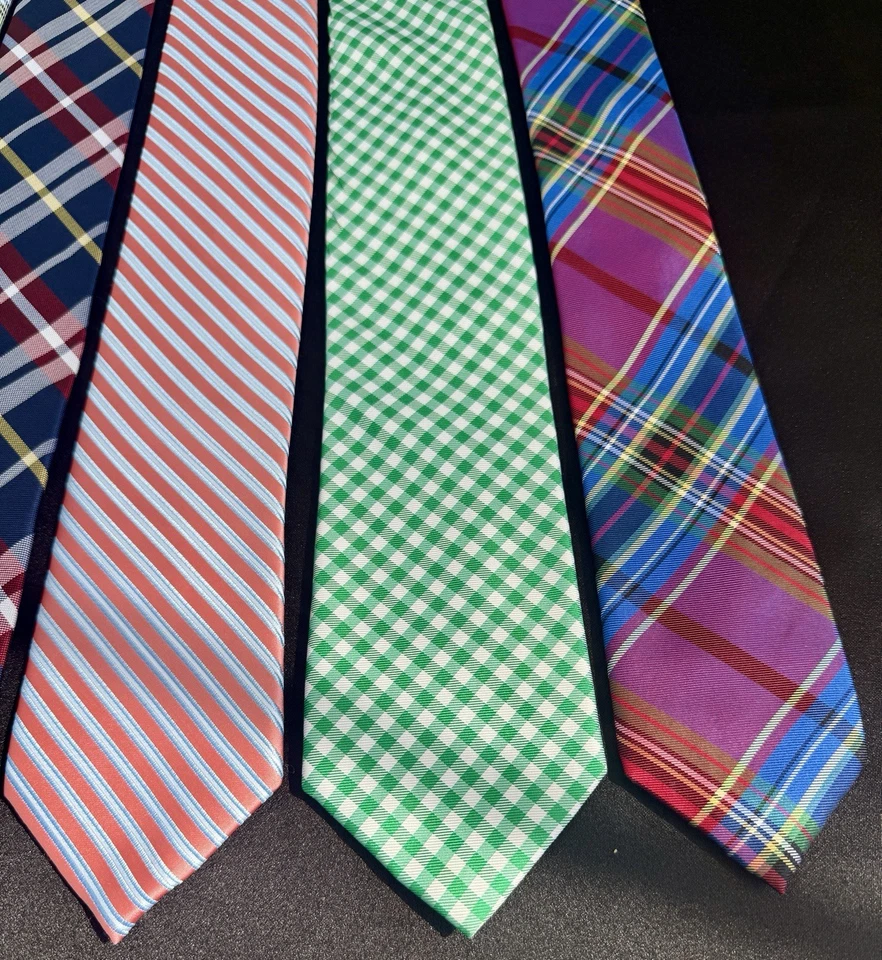 Corbatas de cuello surtidas marcas colores lote de 6 Hilfiger Chaps Jones Brutini para hombre Foto 3 de 4