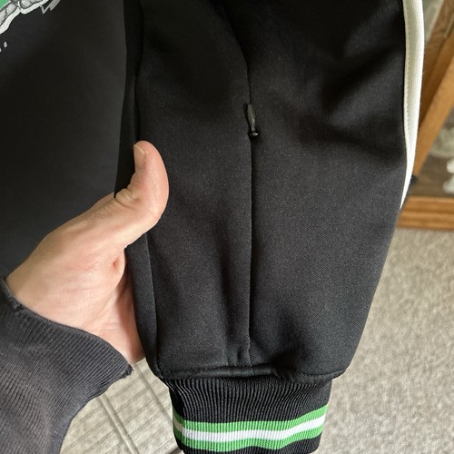 Y2K Ecko Unltd Black Green Track Jacket Zip Up Coat Graffiti Hip Hop Rap Size XL - Picture 10 of 20