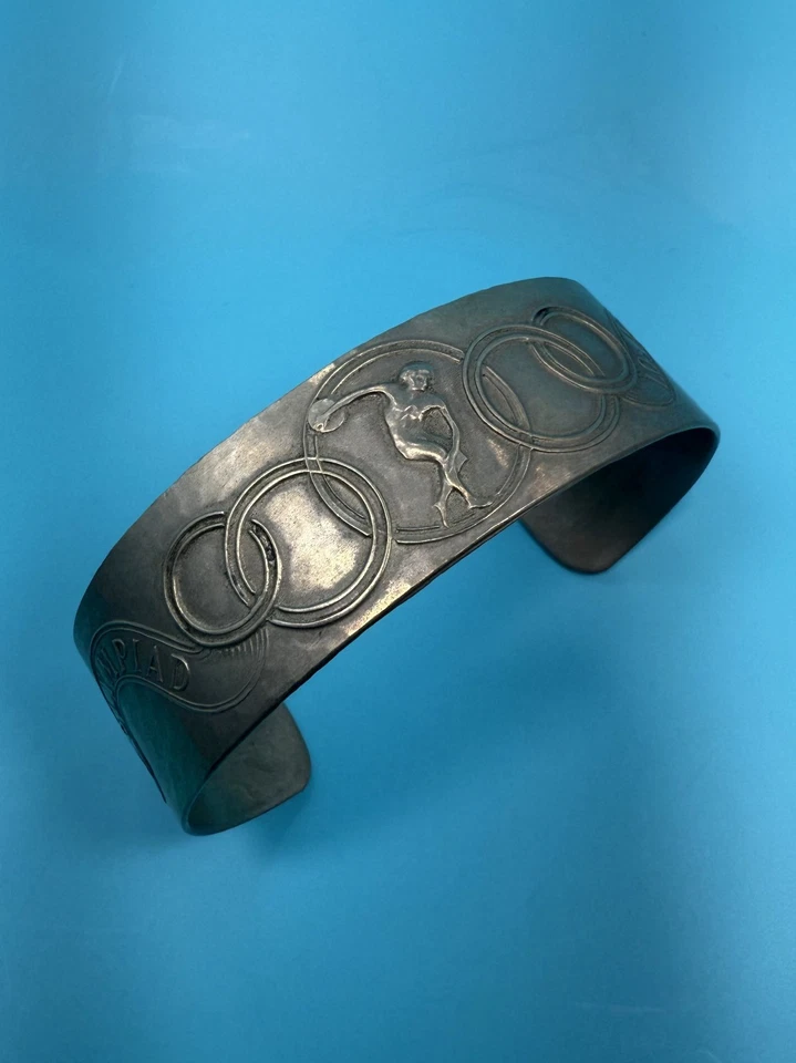 Very Rare Los Angeles 1932 Summer Olympics Cuff Collectable Bracelet 24.9g - Image 2 of 4