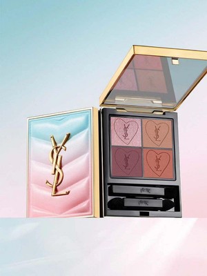 Yves Saint Laurent YSL Couture Mini Clutch Collector Blue