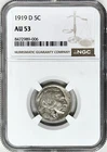 1919 D BUFFALO NICKEL NGC AU53