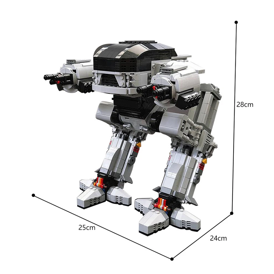 Mecha Building Blocks Set for RoboCop UCS scale ED-209 Bricks Toy Collectibles - Image 2 of 4