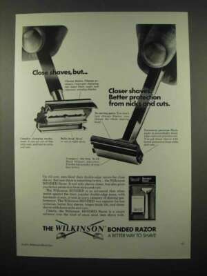 1973 Wilkinson Sword Bonded Blade Razor Ad - Close Shaves