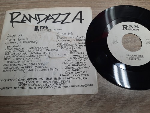 Randazza 7 INCH VINYL City Girls, Extremely Obscure Punk Rock 1980 - Picture 2 of 2