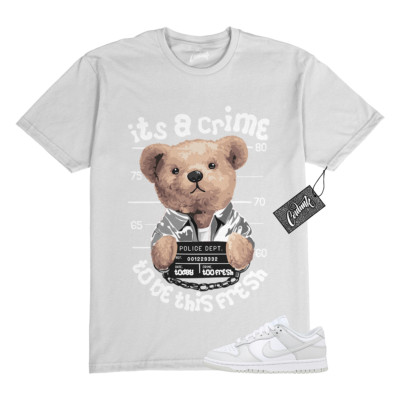Dunk Photon Dust White Light Grey Low T Shirt to Match CRIME