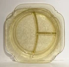 Vintage Amber Depression Glass Federal Glass Madrid Grilling Dinner Plate 1932