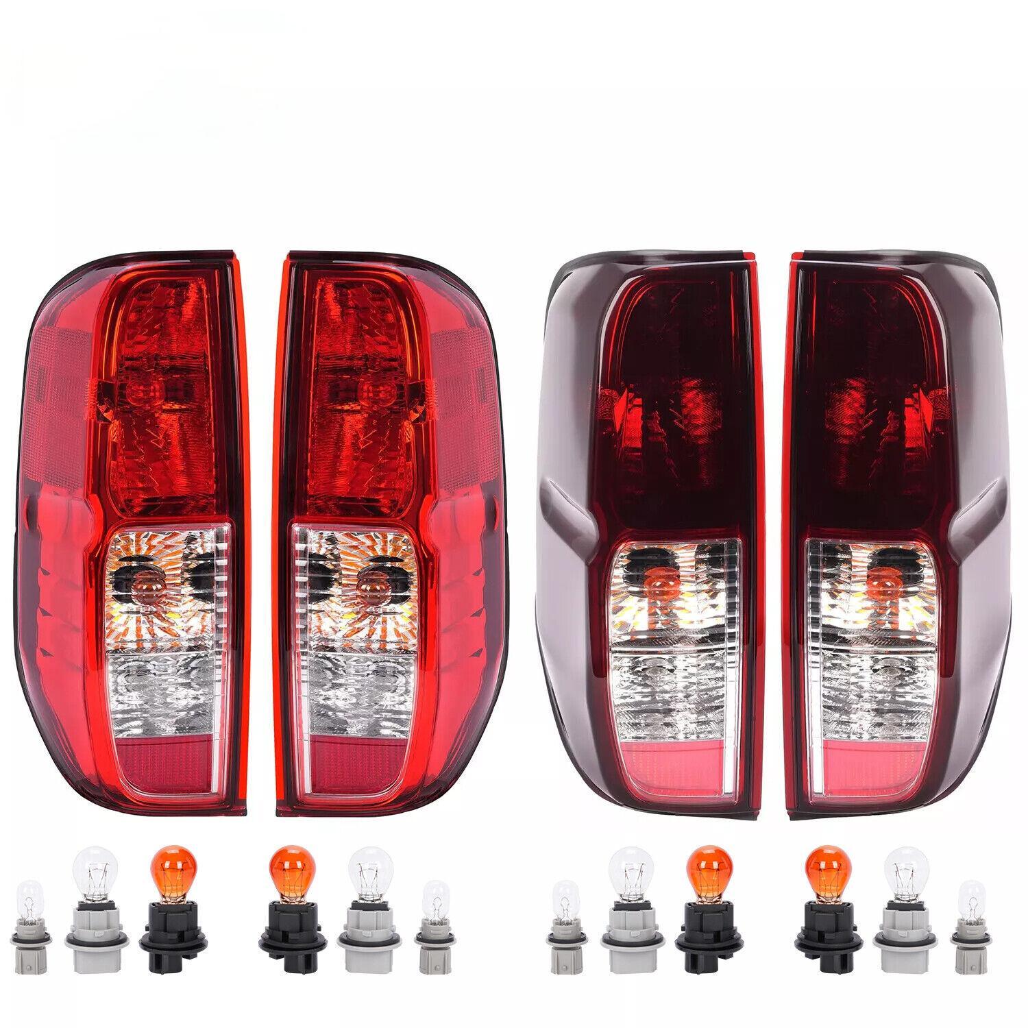 Nissan Frontier 05-21 Suzuki Equator 09-12 Tail Lights Lamps with Bulbs Pair