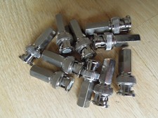 Pkg of 10 BNC Male Twist-On Connector End for RG6 Coax Cable CCTV Camera DVR