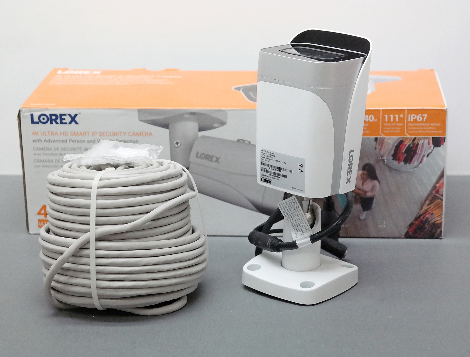 Lorex E861ABE 4K Indoor/Outdoor Ultra HD Smart IP Bullet Camera