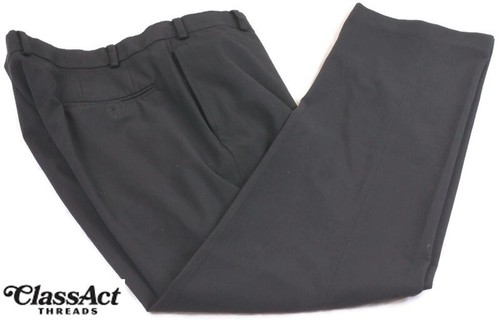 Lauren Ralph Lauren Pants Mens Black Dress Flat Front Black Label 38" X 30"