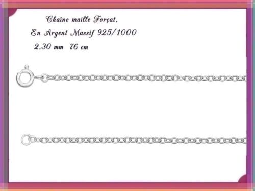 Chaîne maille Forçat, de 1,2mm à 3,90 mm Argent Massif 925/1000, 40 cm à 76 cm - Imagen 52 de 66