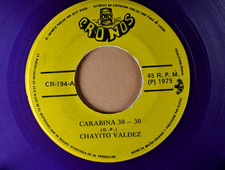 chayito valdez Carabina 30-30/CINTO TREVINO cronos  LATIN 45 PURPLE VINYL MEXICO