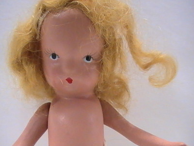 Vintage Nancy Ann Story Book Composition 6'' Doll Blonde stiff leg USA II