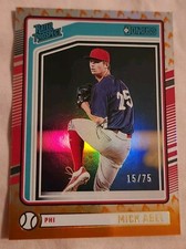 2024 Donruss Baseball Mick Abel On Fire Parallel #d/75 Phillies Sp