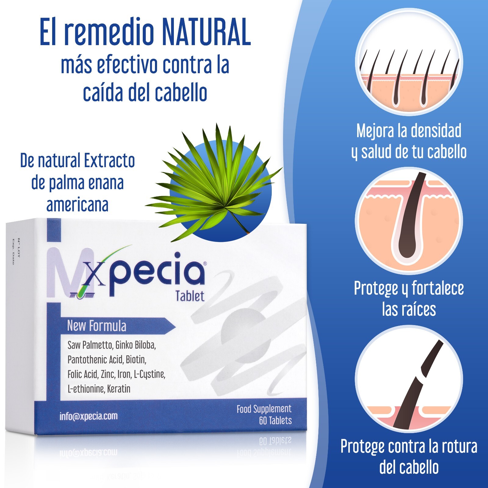 Xpecia Tablet Man - Integratore DHT con Biotina foto 2