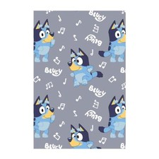 Bluey Large Blanket Dog Music Grey Super Soft Fleece Throw Boys Girls Official