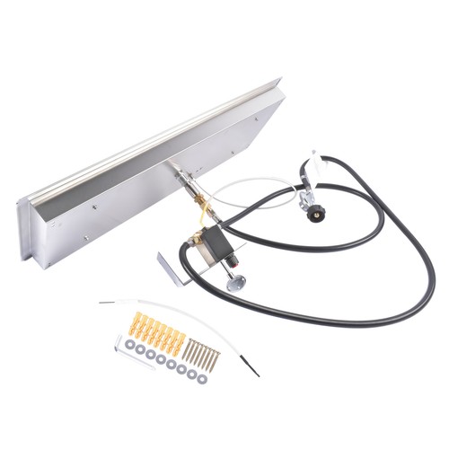 Fire Pit Pan Stainless Steel Fire Pit Burner Kit Drop-in Outdoor Indoor Gas Fire - Picture 5 of 59