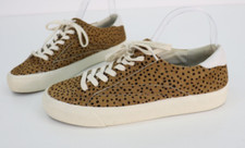 Madewell Sidewalk Sneakers Animal Print Low Top Lace Up Shoes Women's Size 8