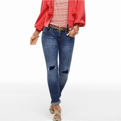 Cabi Slim Boyfriend Patch Jeans Size 4 