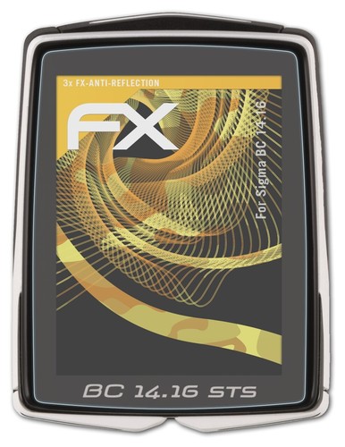 atFoliX 3x Lámina Protectora de Pantalla para Sigma BC 14.16 mate y antigolpes - Imagen 3 de 9