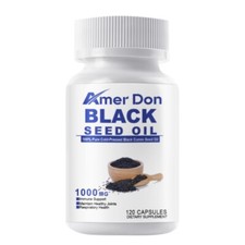 1000mg Black Seed Oil, Non-GMO, Vegan,Premium Black Seed 120 Capsules Supplement