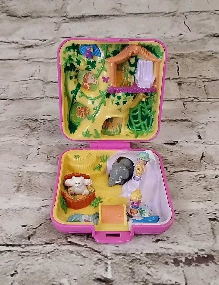 Polly Pocket Bluebird Toys Vintage 1989 Wild Zoo World Wildlife Park Complete
