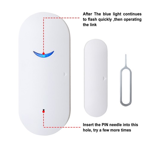 2 X Smart WiFi Door Window Sensor Detector Safe Alarm Home Security Alexa Google - Picture 15 of 16