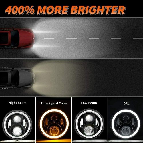 2X LED Headlights 9" Brackets 4" Fog Lights For Jeep JL Sahara Rubicon 2018-22 - Picture 5 of 12