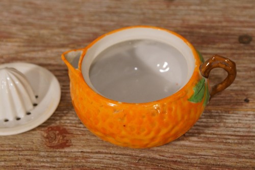 Vintage Mid Century Modern Figural Orange Reamer Juicer 3 Piece Dish Japan - Picture 7 of 14