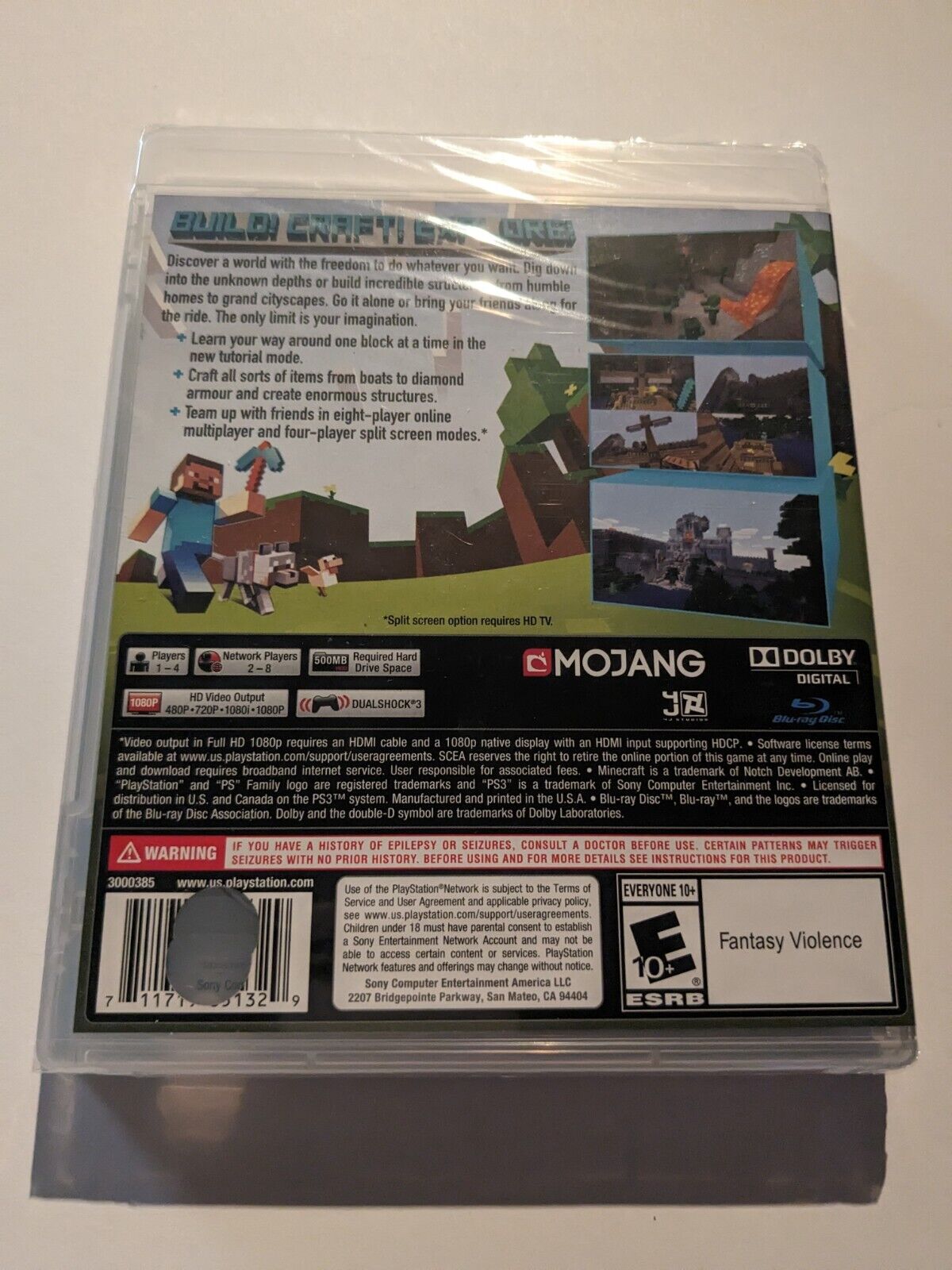  Minecraft - PlayStation 3 (Renewed) : Video Games