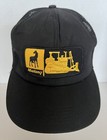 Cat VTG SnapBack Hat Black Yellow Patch Mesh Foam Cyrk USA 1980s 90s