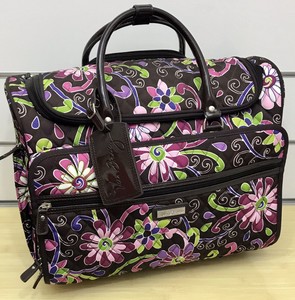 vera bradley purple punch rolling luggage