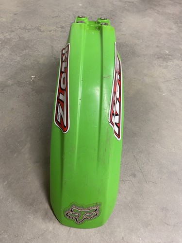 1994-2002 Kawasaki Kx 125 250 500 Oem Front Fender Green Plastic Kx125 Kx250 - Picture 3 of 12