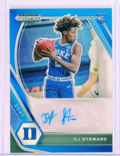 2021-22 Panini Prizm Draft DJ STEWARD BLUE AUTO Autograph RC Rookie 128/149