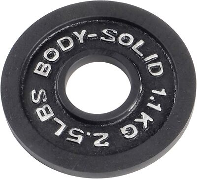 Body-Solid Cast Iron Olympic Single Weight Plate - Free Weights, Dumbbell Plates
