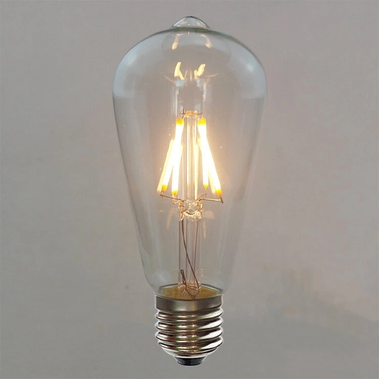 E27 B22 ST64 Edison Bulb Vintage Filament LED Decorative Industrial Light - Image 2 of 4