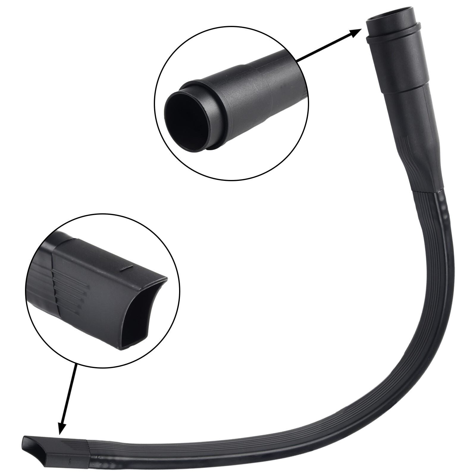 Plastic Long Flat Nozzle Black Parts Spare Supply Attachment 1pc 32/35mm