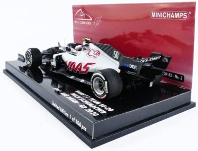 Minichamps 1:43rd Haas F1 Team VF20 Mick Schumacher FP1 Abu Dhabi